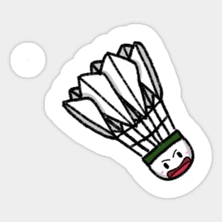 Smashed badminton birdie Sticker